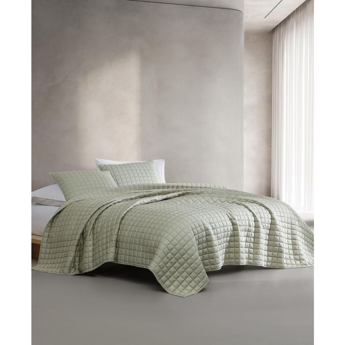 Calvin Klein Closeout! Calvin Klein Tencel Solid Reversible 3-Pc. Quilt Set, King