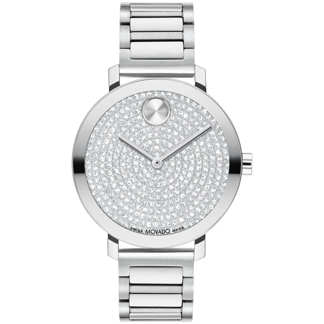 Movado Women's Bold Evolution 2.0 Swiss Quartz Silver-Tone Stainless Steel Watch 34mm