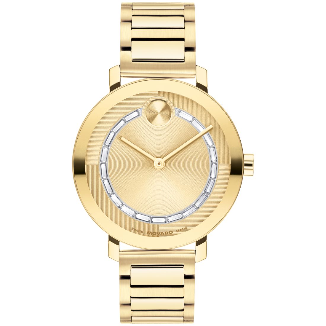 Movado Women's Bold Evolution 2.0 Swiss Quartz Ionic Plated Light Gold Steel Watch 34mm