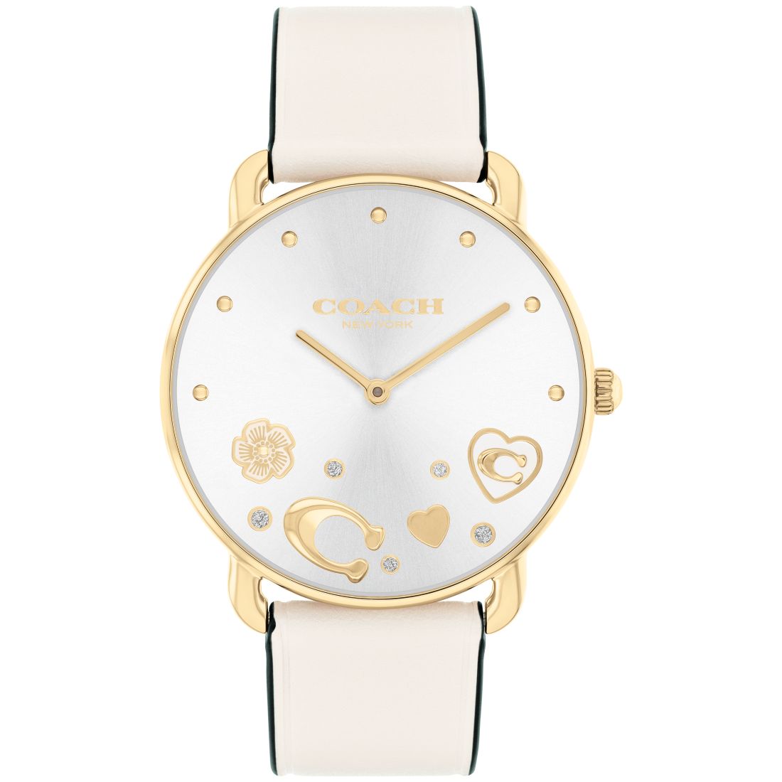 Coach Women's Elliot Chalk Leather Strap Watch 36mm