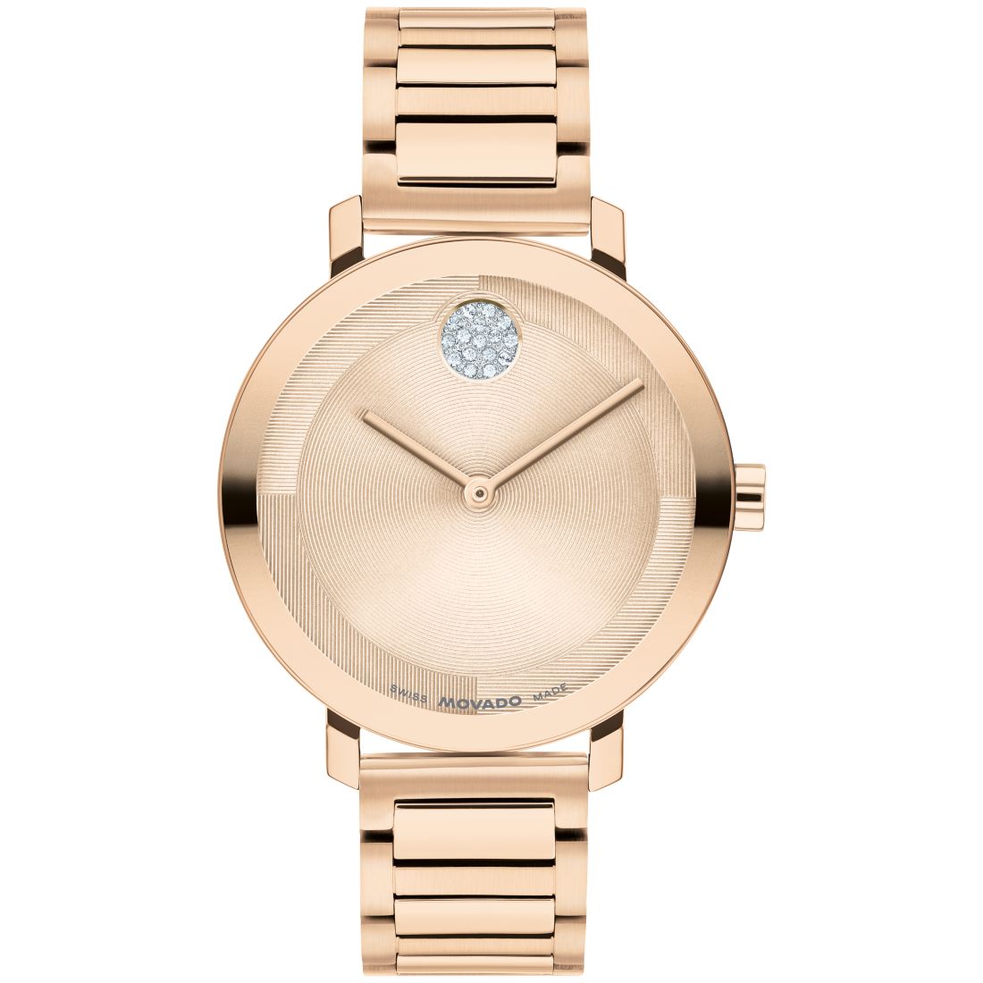 Movado Women's Bold Evolution 2.0 Swiss Quartz Ionic Plated Light Rose Gold Steel Watch, 34mm