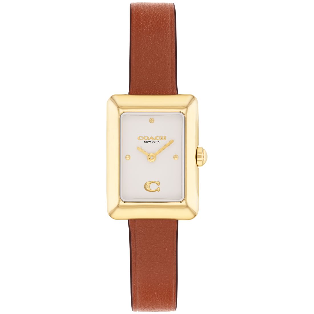 Coach Women's Mara Saddle Leather Strap Watch, 19 x 26mm