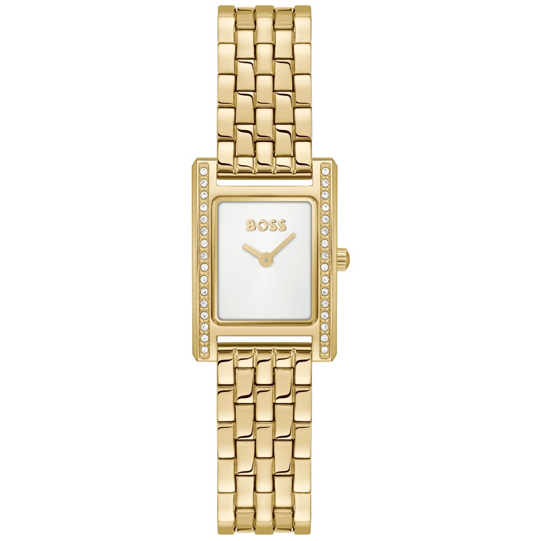 Hugo Boss Women's Lucy Precious Quartz Basic Mini Ionic Plated Thin Gold Steel Watch, 18.50mm