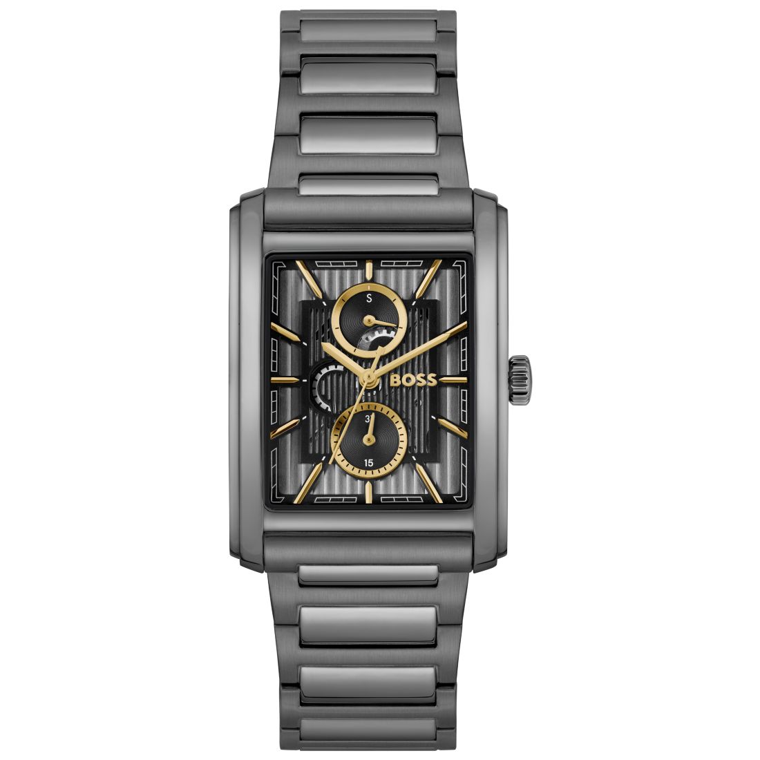 Hugo Boss Men's Principle Dress Multi Quartz Multi Ionic Plated Grey Steel Watch, 42.5mm