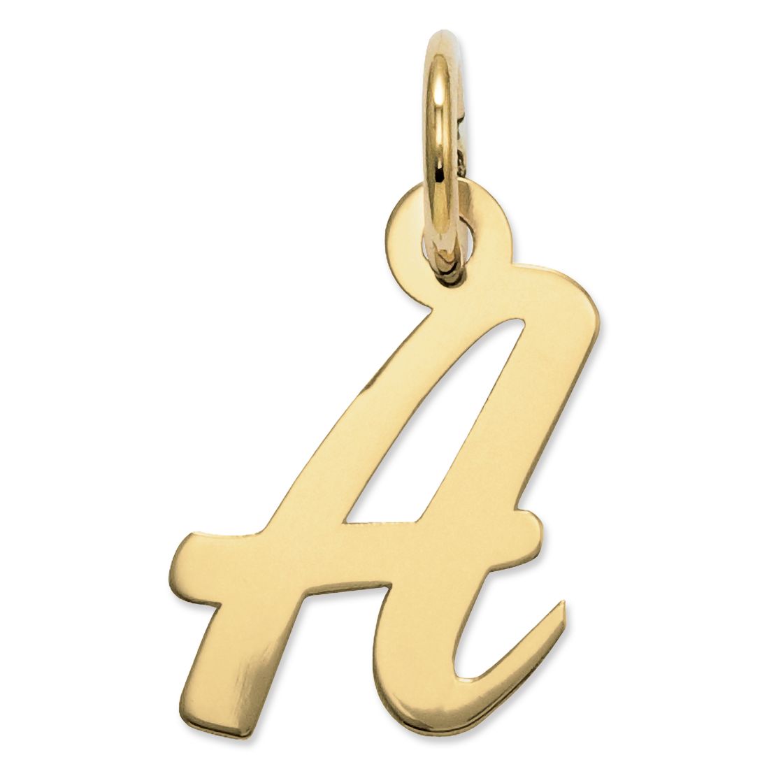 Macy's 14k Gold Charm, Small Script Initial Charm - K