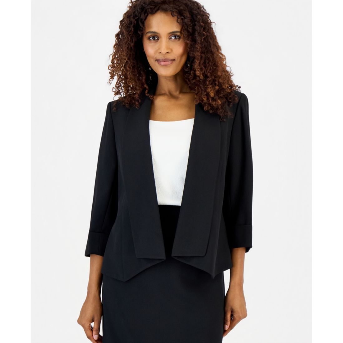 Kasper Women's Shawl Collar Open-Front Blazer