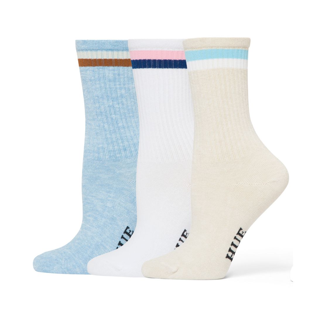 Hue Women's 3 Pack Crew Socks
