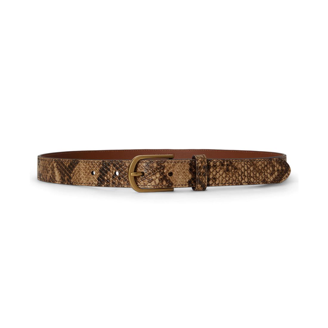 Lauren Ralph Lauren Python-Embossed Leather Belt
