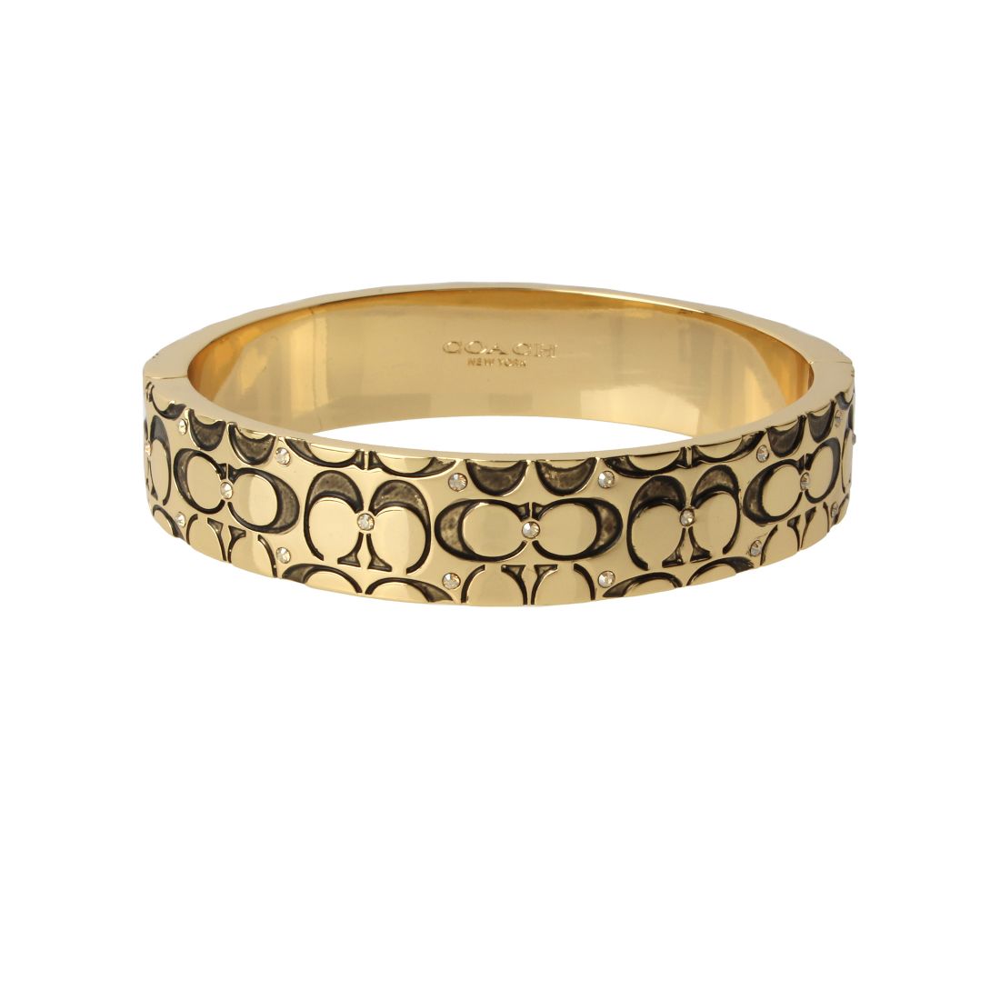 Coach Quilted C Hinged Bangle Bracelet