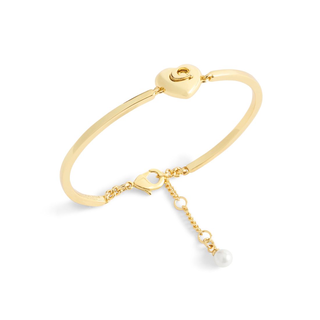 Coach Gold Plated Heart Cuff Bracelets