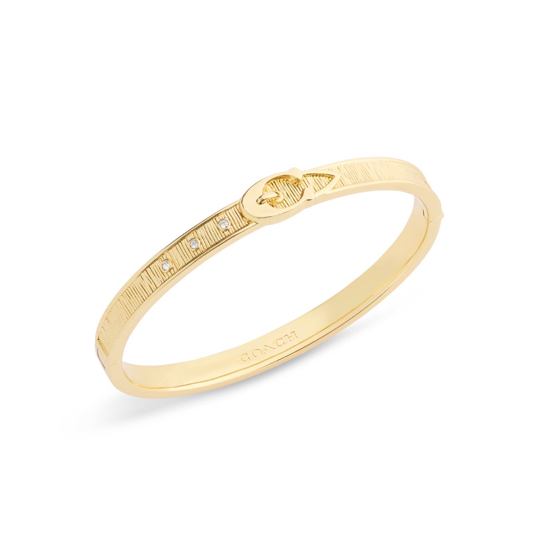 Coach Gold Plated Buckle Bangle Bracelets