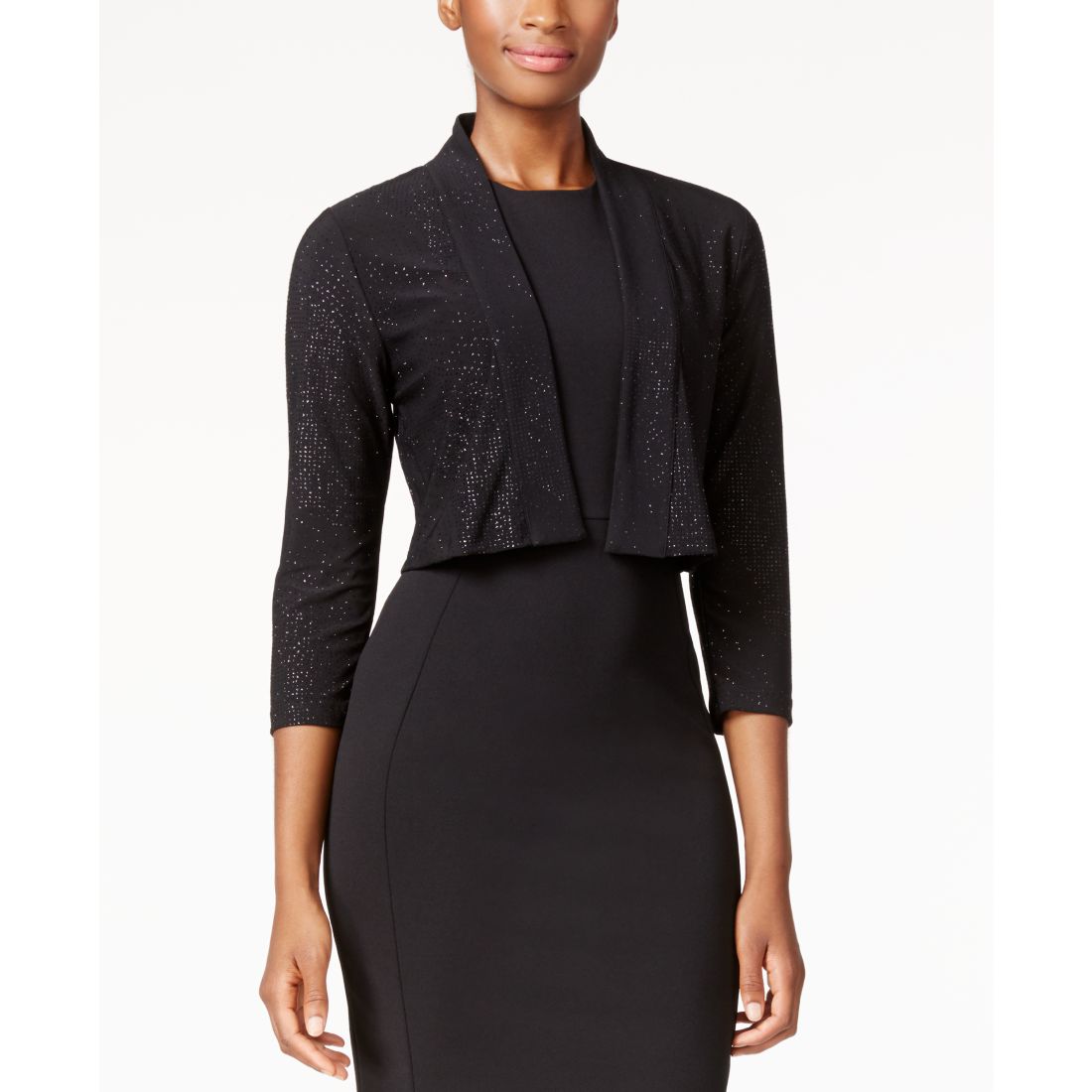 Calvin Klein Open-Front Sparkle Cardigan