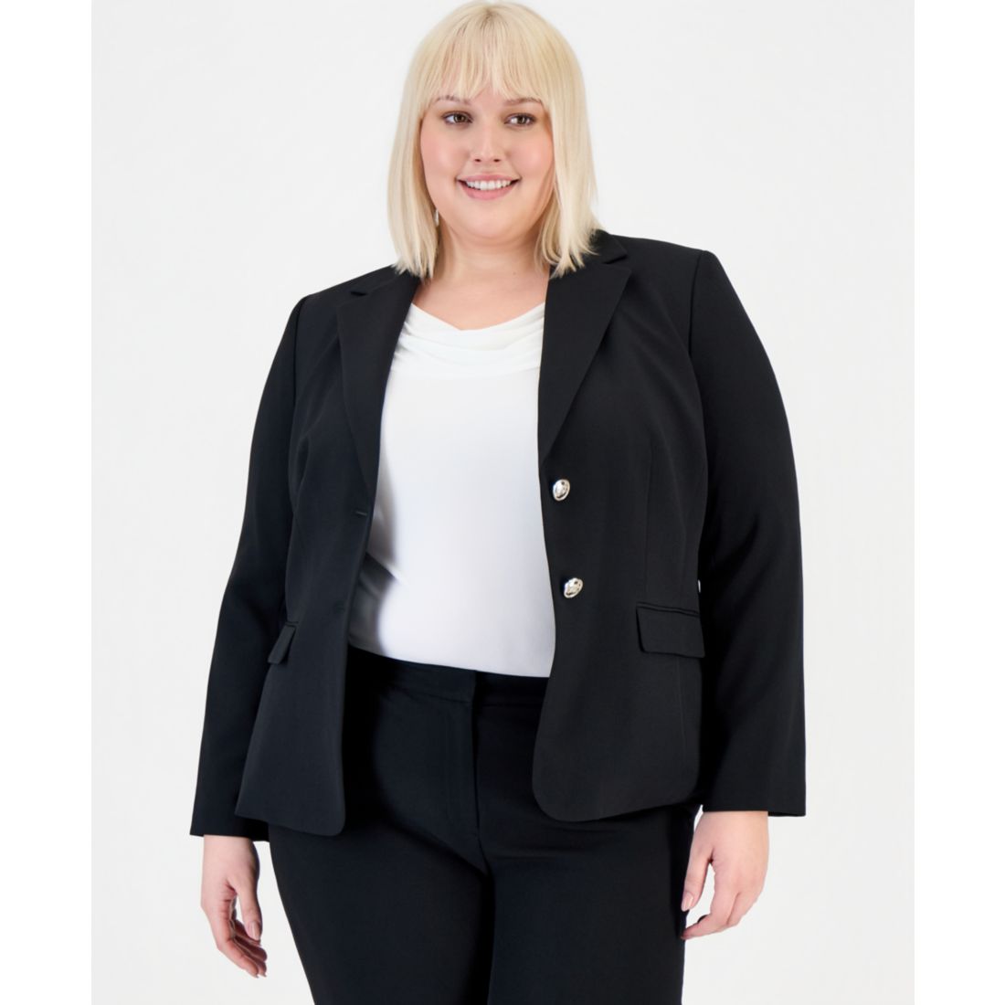 Kasper Plus Size Two-Button Blazer