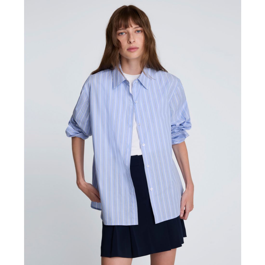 Kenneth Cole Women's Striped Button-Down Shirt