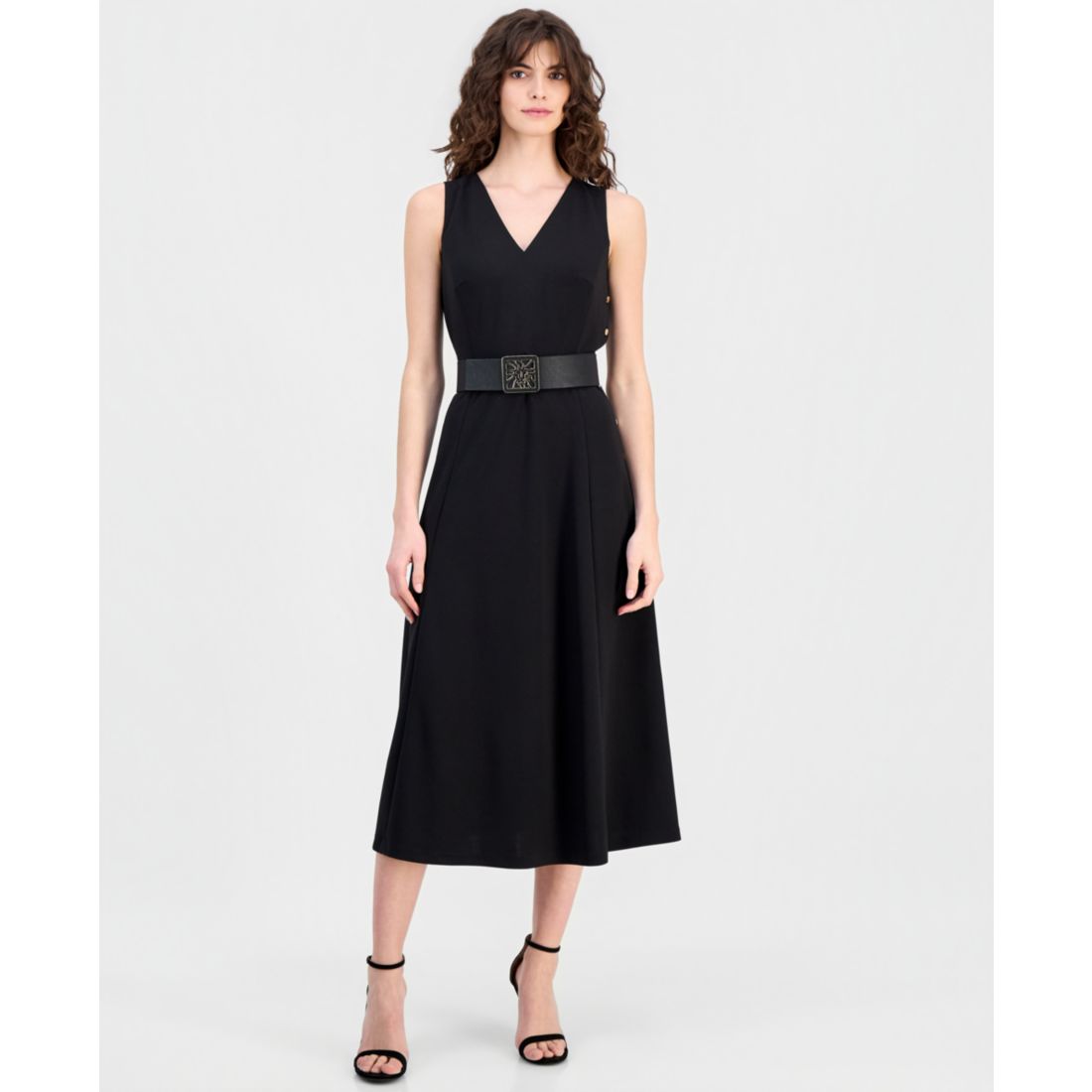 knee length dresses for ladies Mock Neck Shift Dress