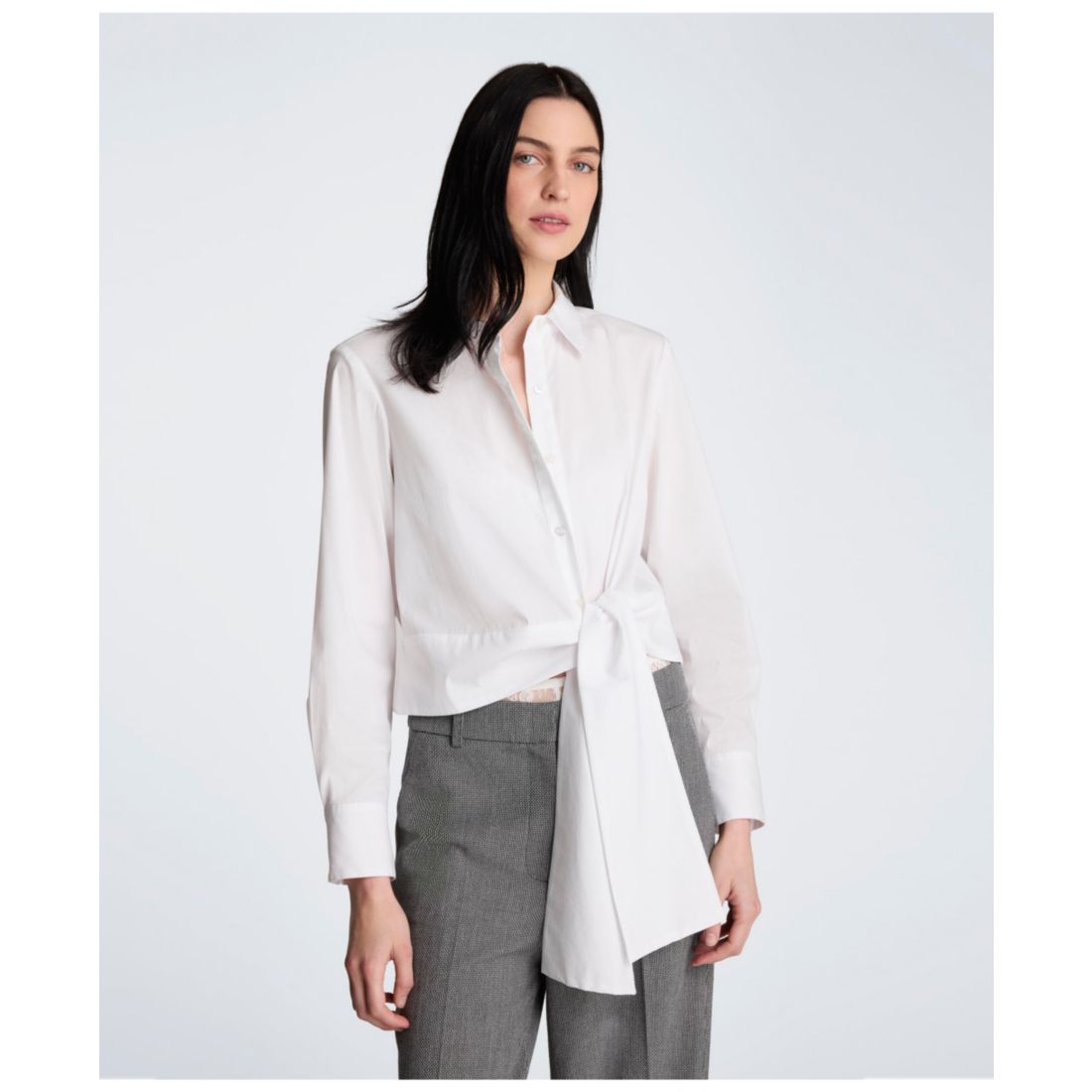 Kenneth Cole Women's Collared Long-Sleeve Shirt