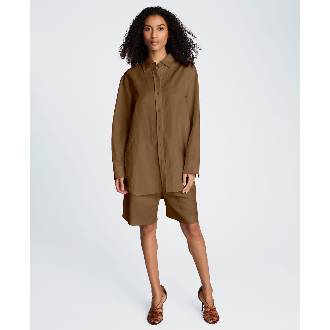 Kenneth Cole Women's Long-Sleeve Button-Front Top
