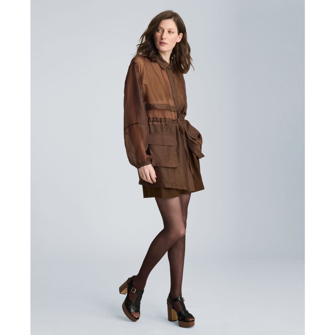Kenneth Cole Women's Collared Neck Shacket