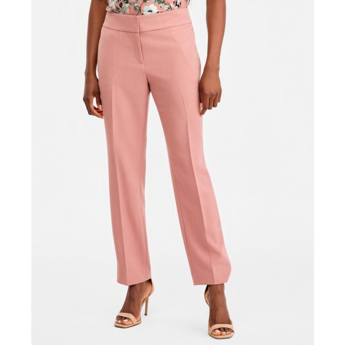 Kasper Women's Fly-Front Slim Pants