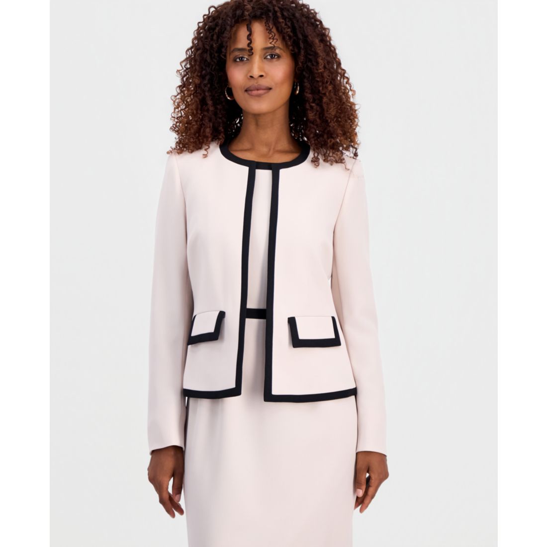 Kasper Women's Colorblocked Open-Front Jacket, Regular & Petite