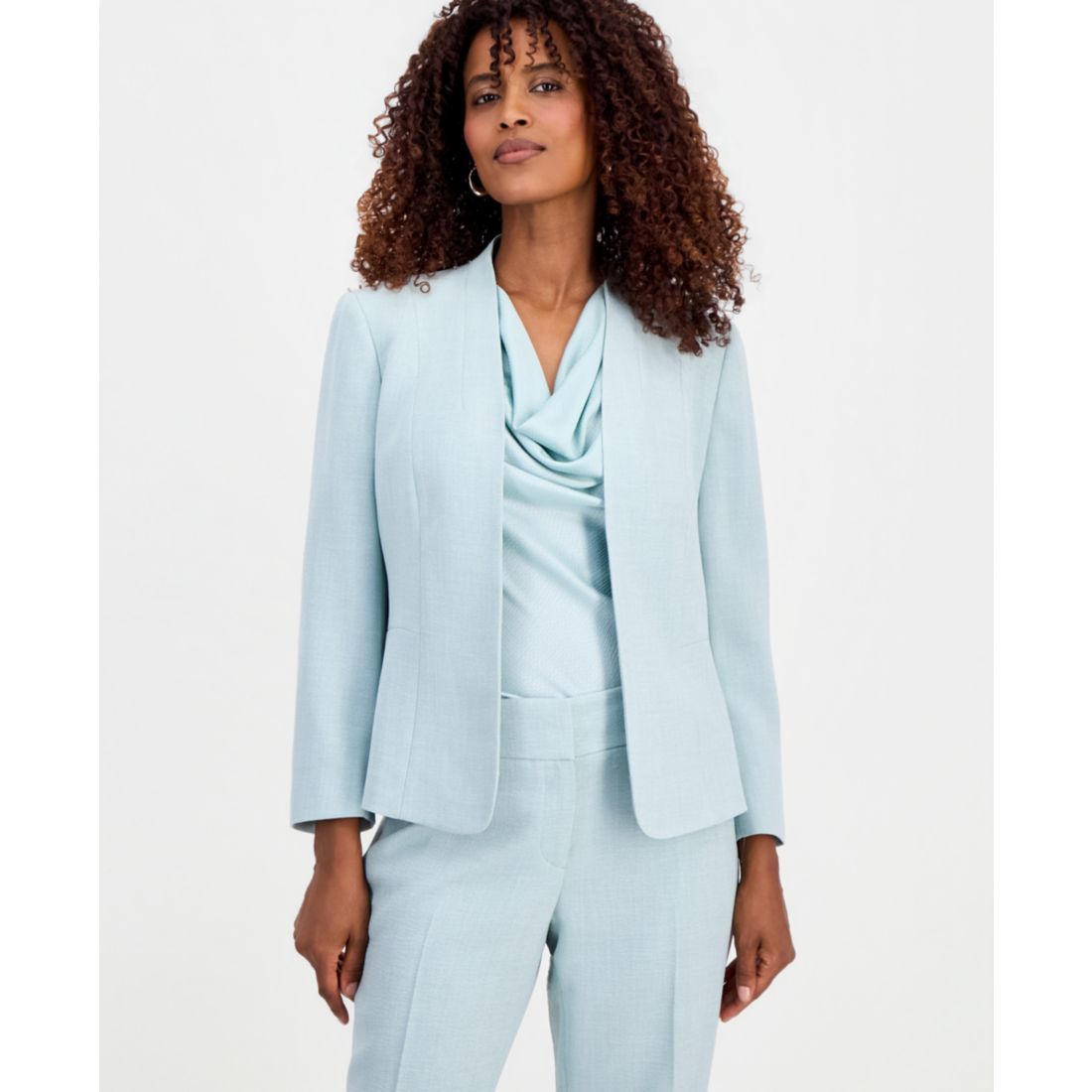 Kasper Women's Collarless Open-Front Blazer