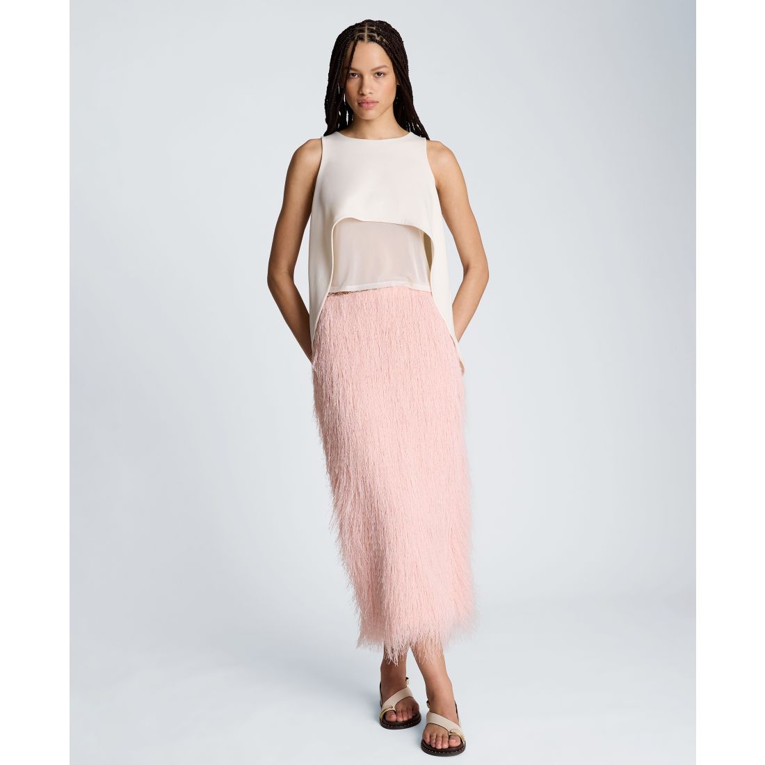 Kenneth Cole Women's Layered High-Low Tank Top