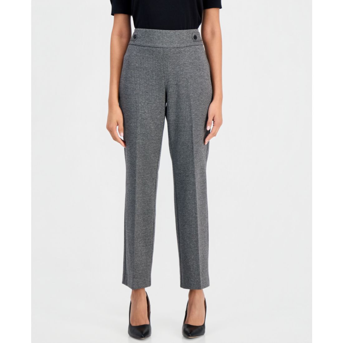 Anne Klein Essentials Petite Pull-On Cropped & Ankle Trouser