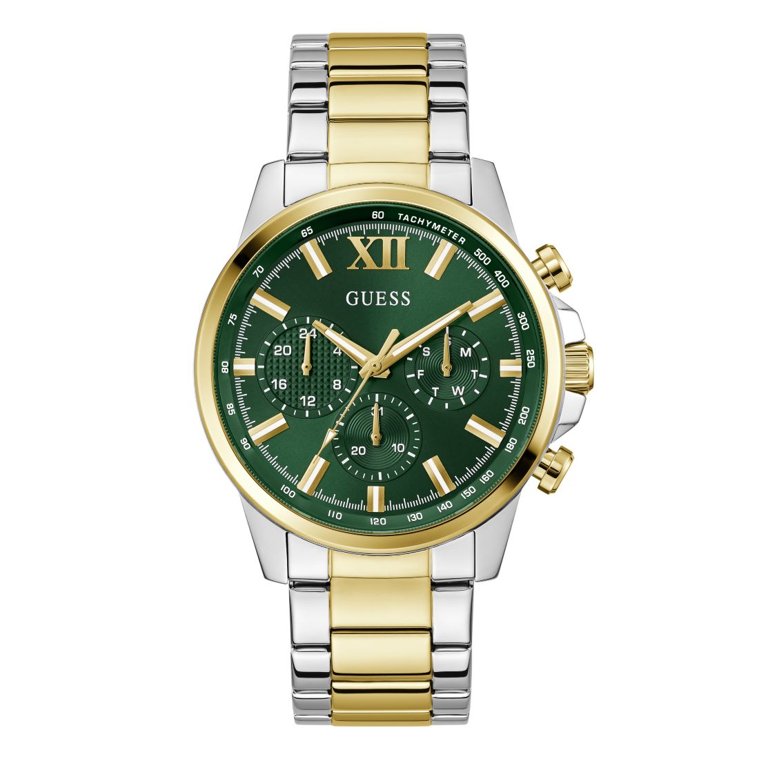 Guess Men's Multi-Function Two-Tone Stainless Steel Watch, 44mm
