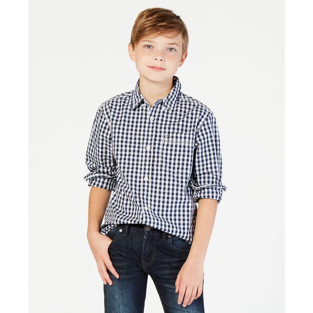 Tommy Hilfiger Big Boys Baxter Gingham Button-Down Shirt