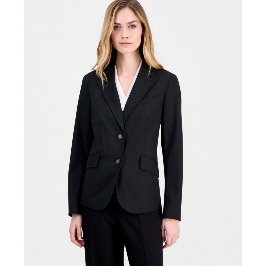 Anne Klein Bi-Stretch Two-Button Blazer