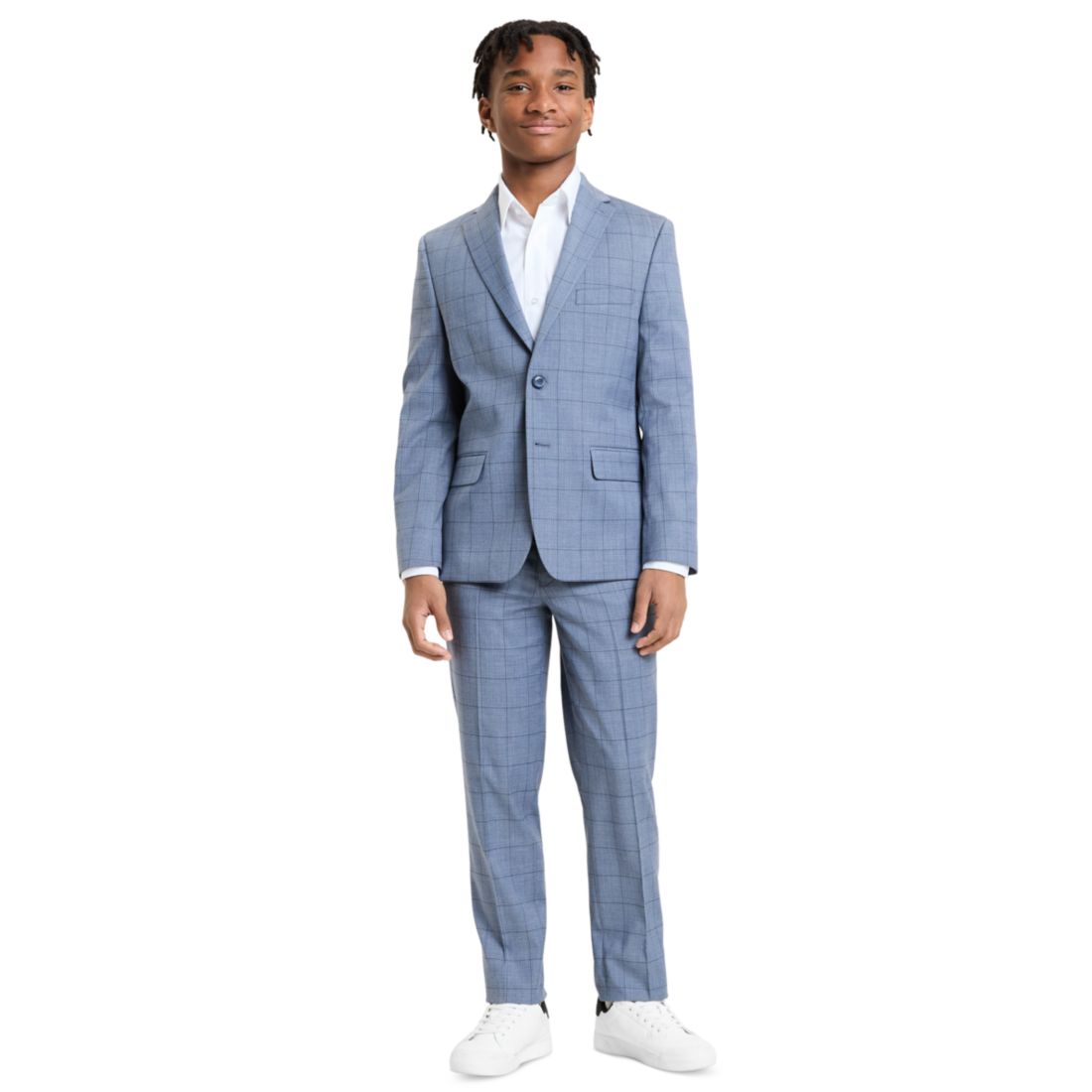 Michael Kors Boys' 8-20 Windowpane Suit, 2-Piece Set