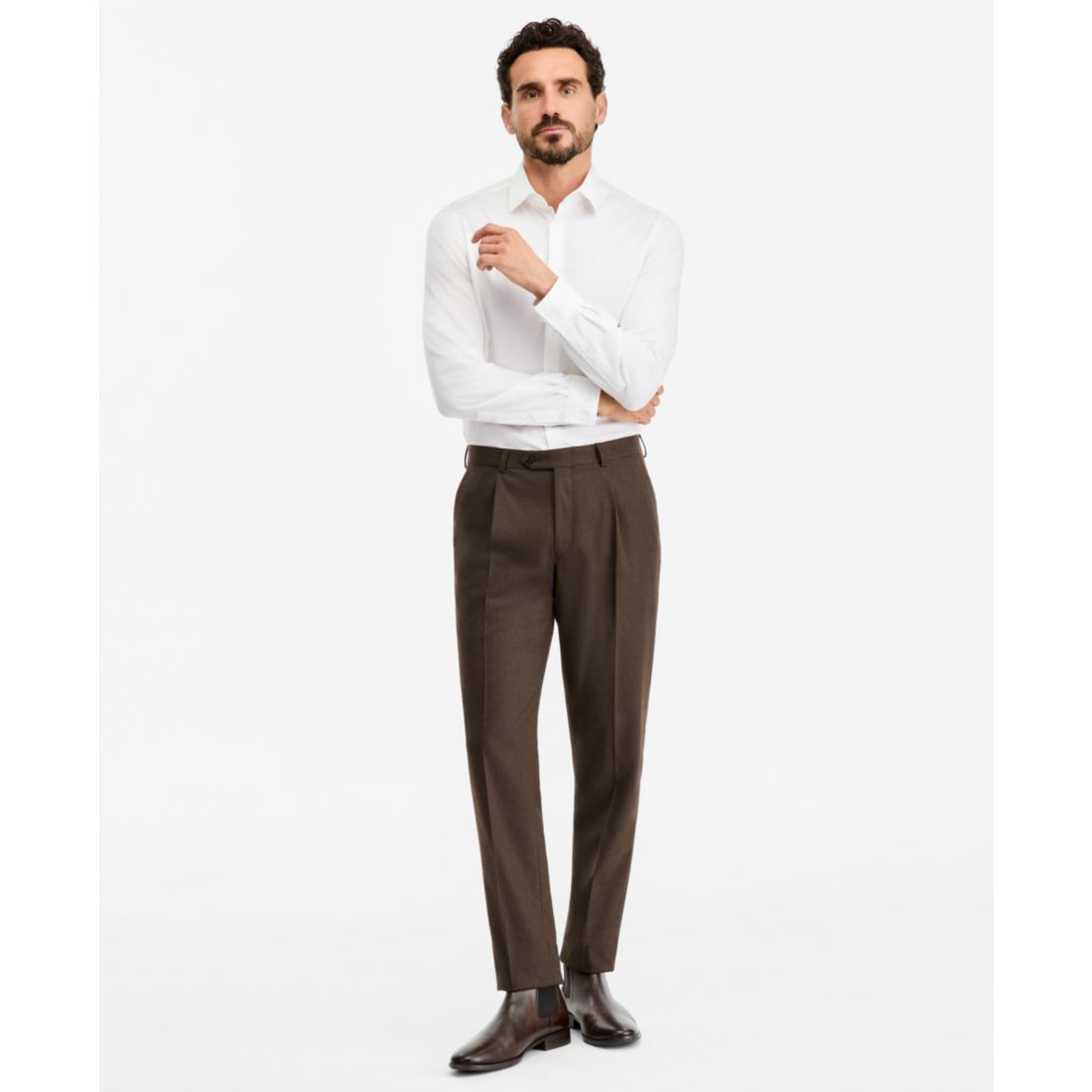 Michael Kors Men's Classic-Fit Flannel Solid Pants