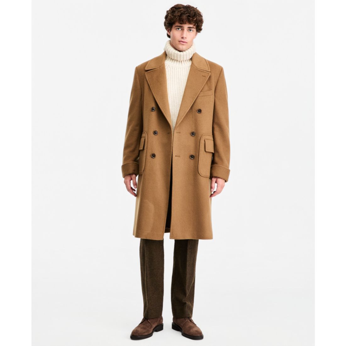 Tommy Hilfiger Men's Solid Luxury Wool Modern-Fit Overcoat