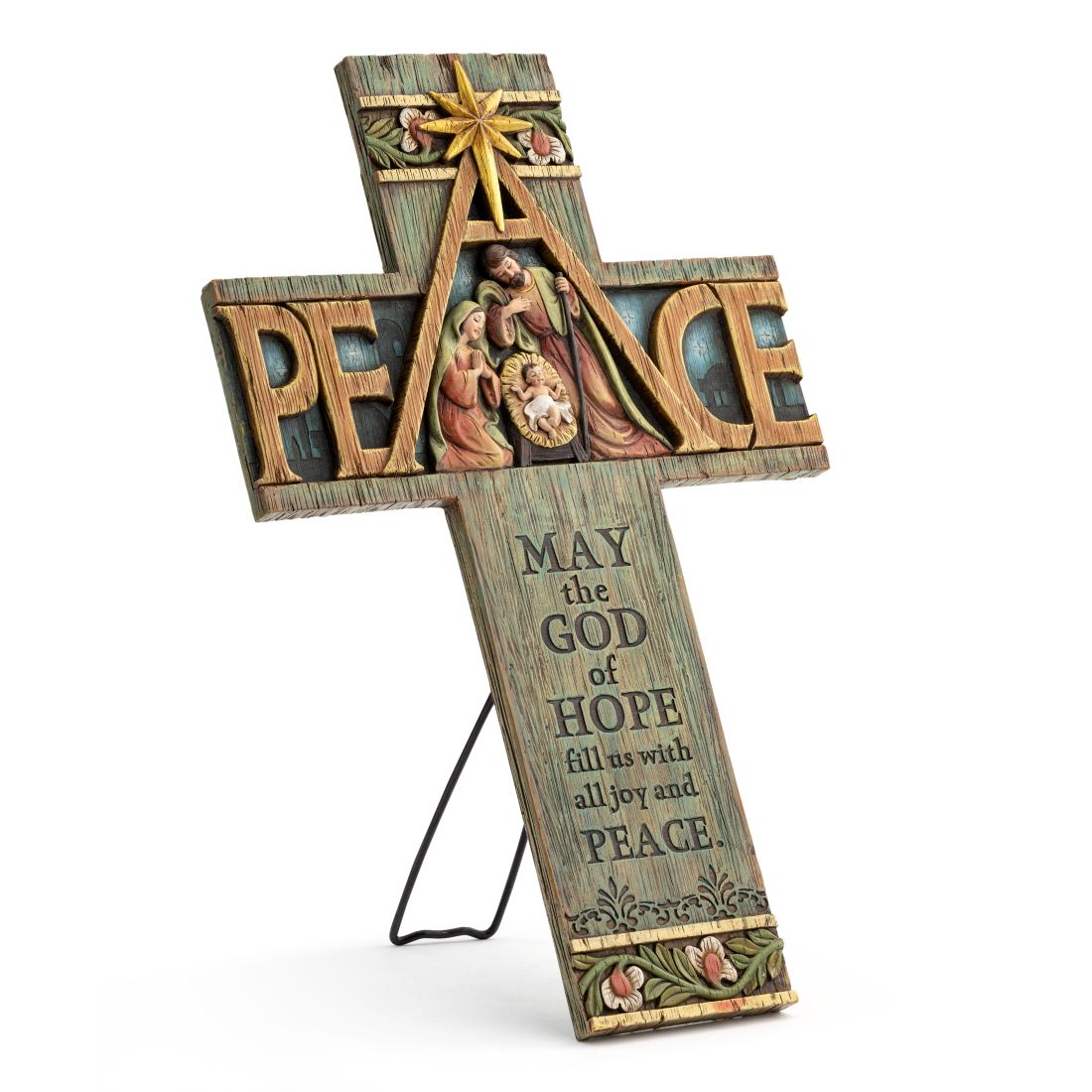 Napco Verdigris Peace Cross