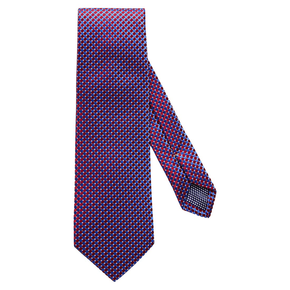 Eton Microdot Silk Tie in Pink/blue