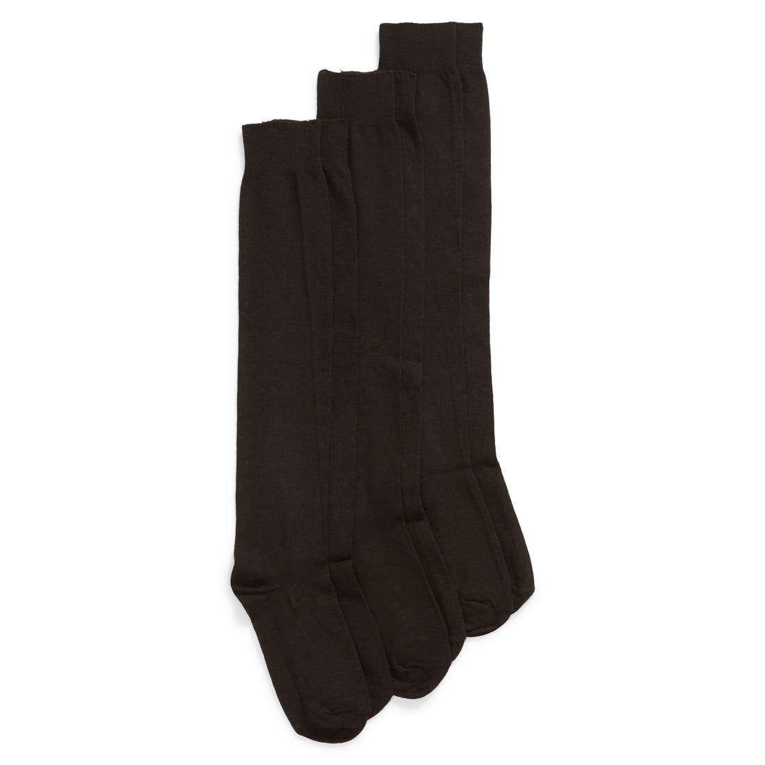Hue 3-Pack Flat Knit Knee High Socks