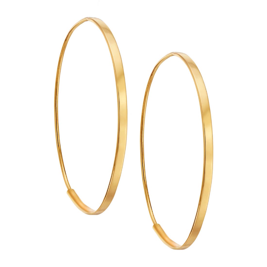 Lana 14K Gold Small Flat Magic Hoops