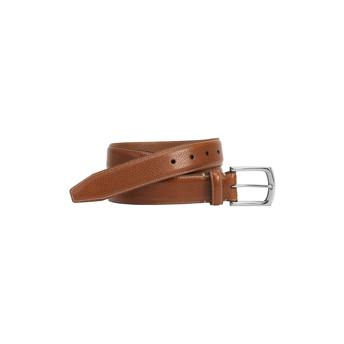 Johnston & Murphy Topstitch Leather Belt