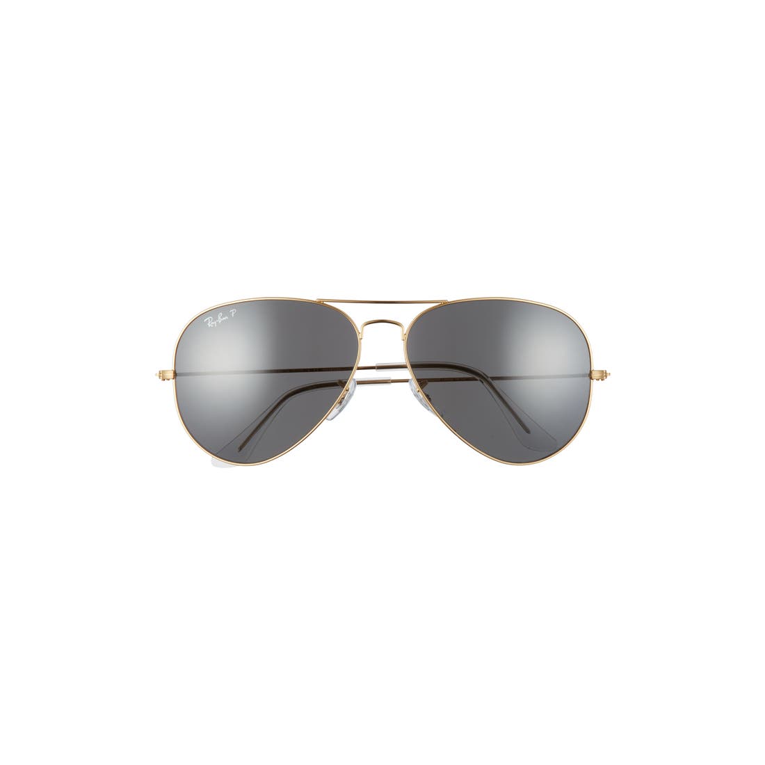 Ray-ban Original 62mm Oversize Polarized Aviator Sunglasses in Gold/black