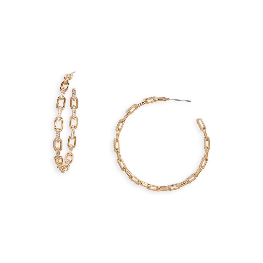 Nordstrom Pavé Link Hoop Earrings