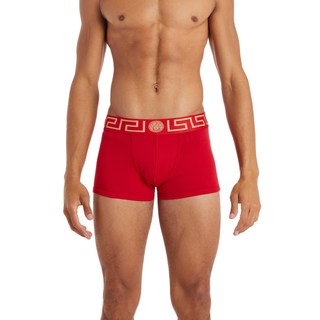 Versace Long Stretch Cotton Trunks