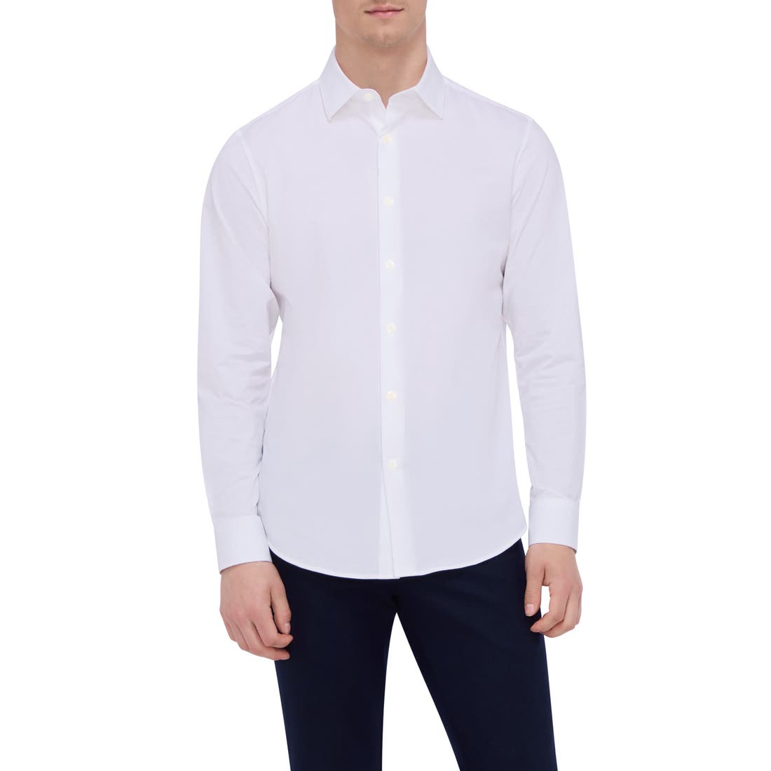 Bugatchi OoohCotton® Solid Button-Up Shirt