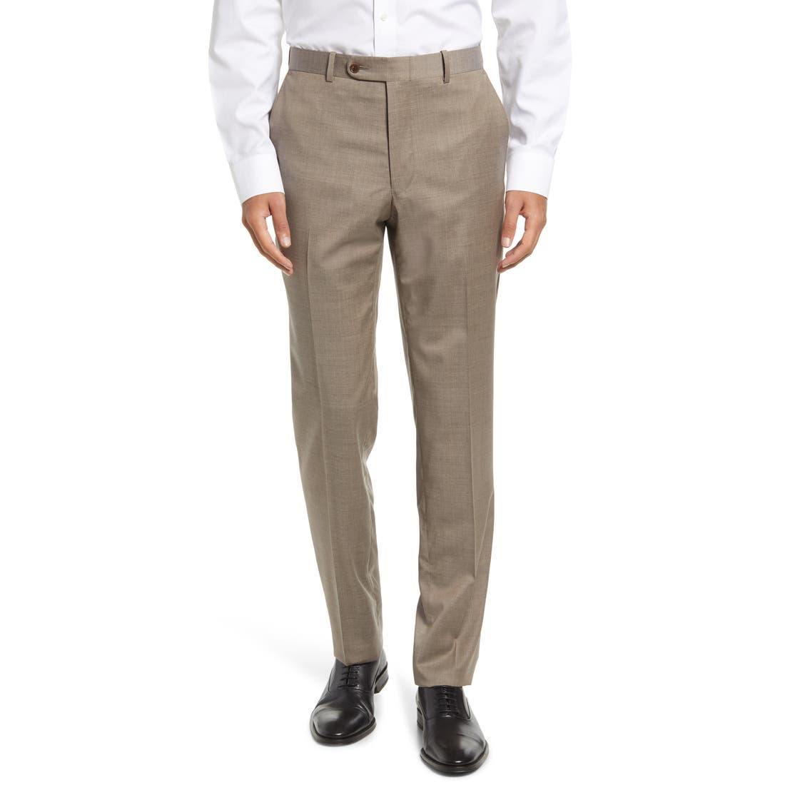 Peter Millar Harker Flat Front Stretch Wool Twill Dress Pants