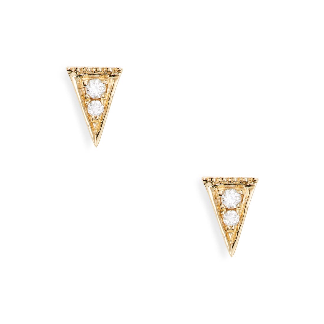 Dana Rebecca Designs Emily Sarah Sharp Diamond Triangle Stud Earrings