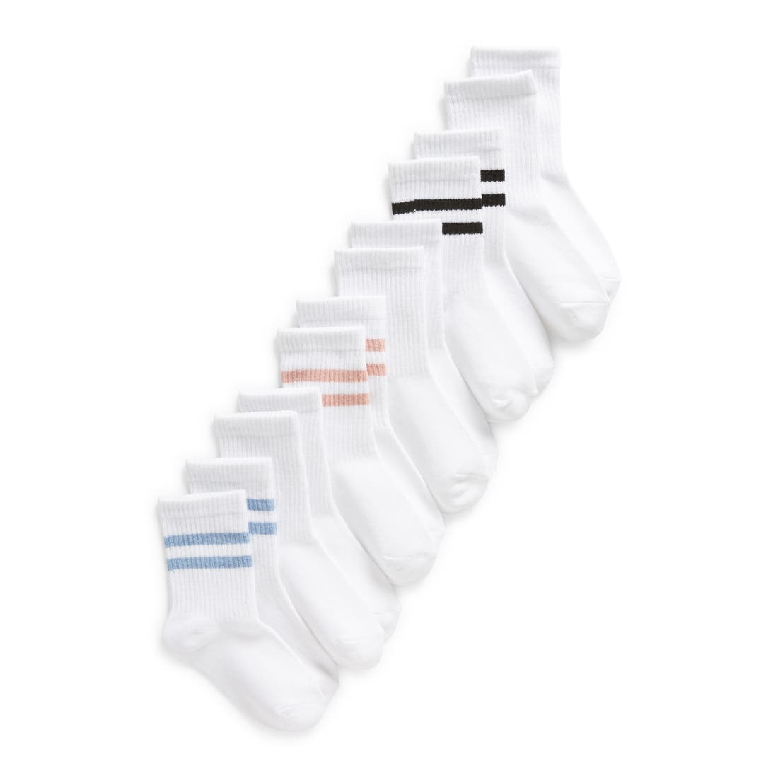 Capelli New York Kids' Assorted 6-Pack Crew Socks