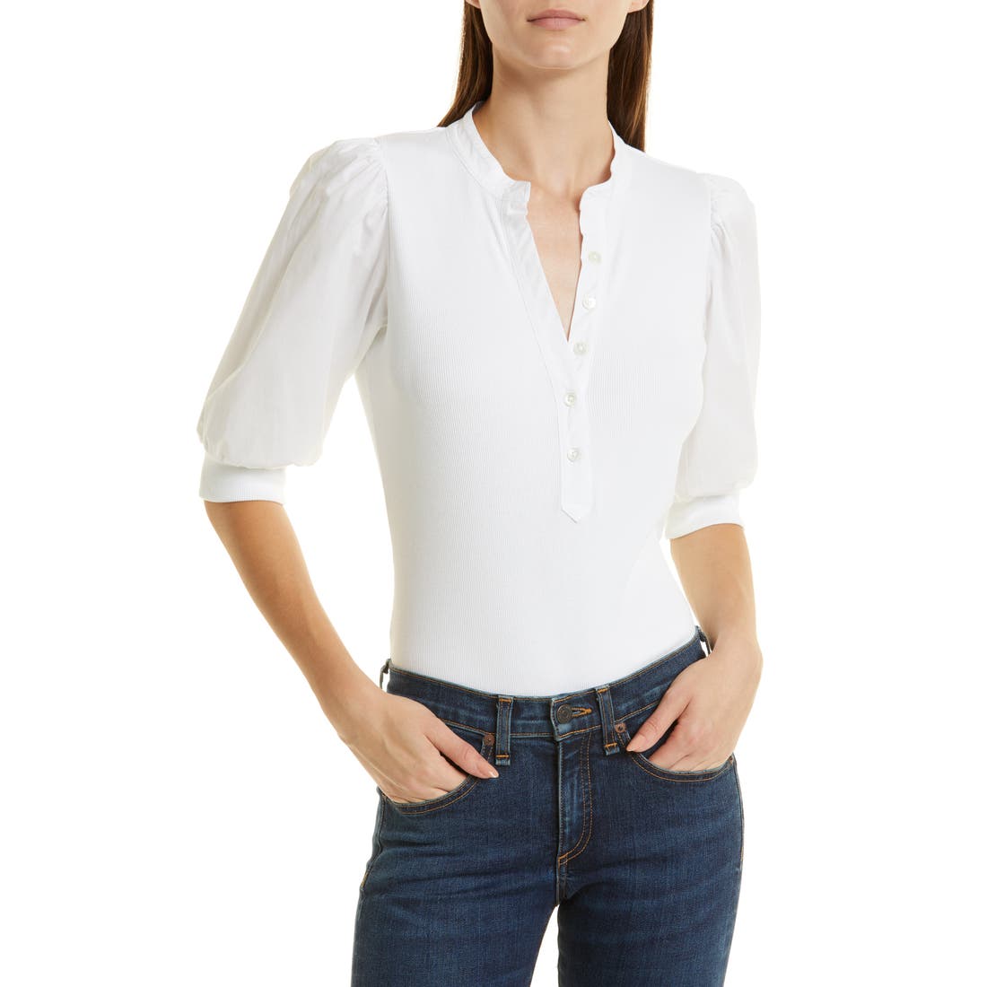 Veronica Beard Coralee Front Button Blouse