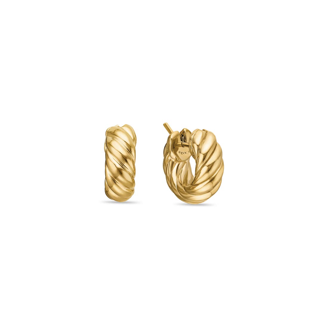 David Yurman Sculpted Cable Hoop Earrings