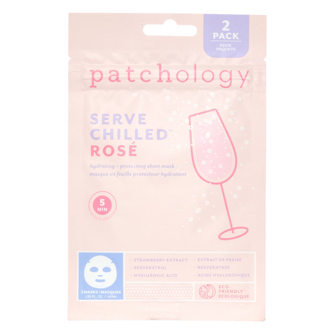 Patchology 2-Pack Serve Chilled Rosé Sheet Masks