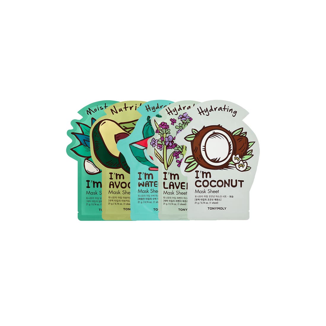 Tonymoly Deep Hydration 5-Pack I Am Mask Set