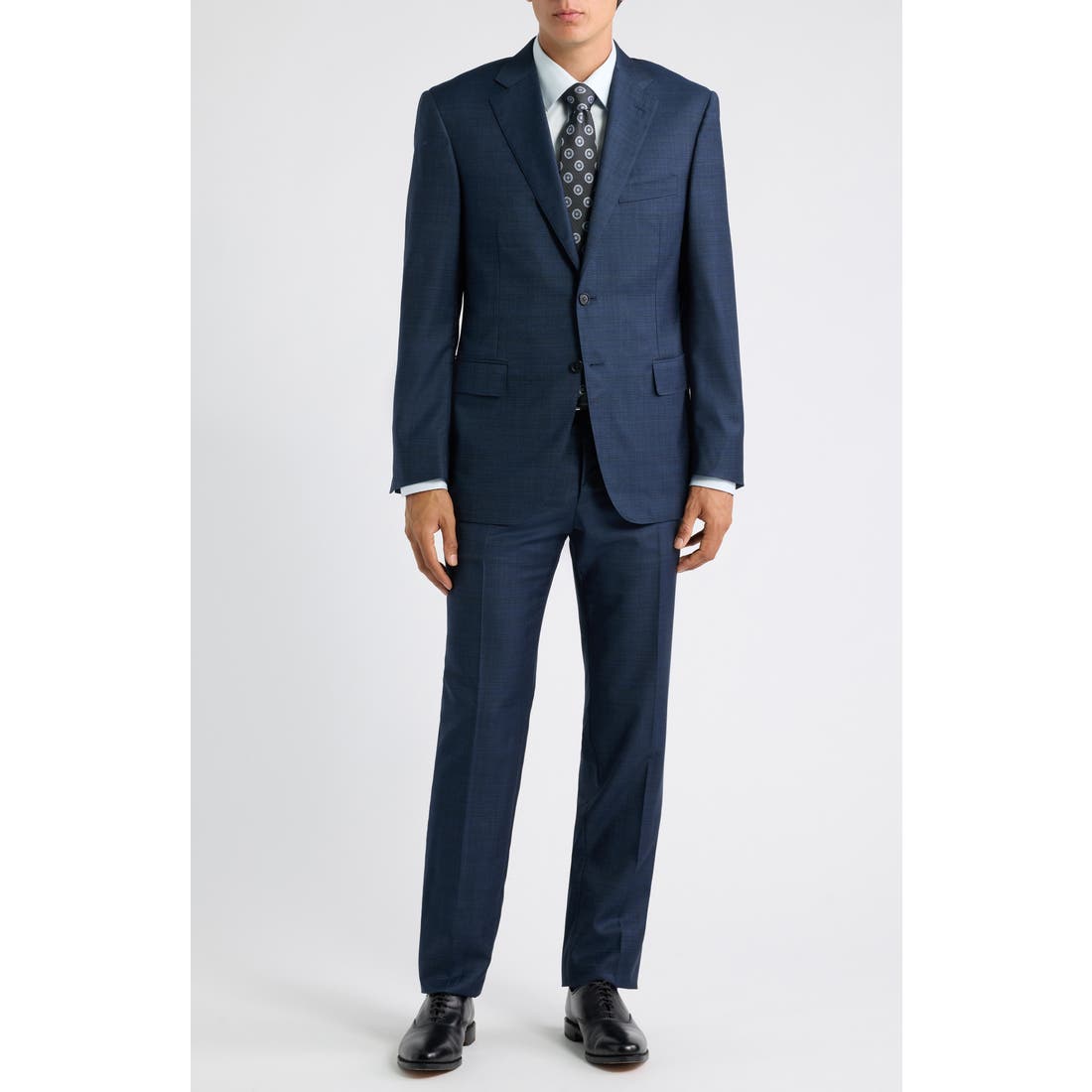 Canali Siena Regular Fit Denim Effect Wool Suit